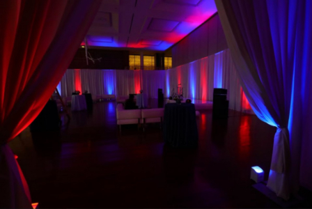 white draping for weddings and corporate events
